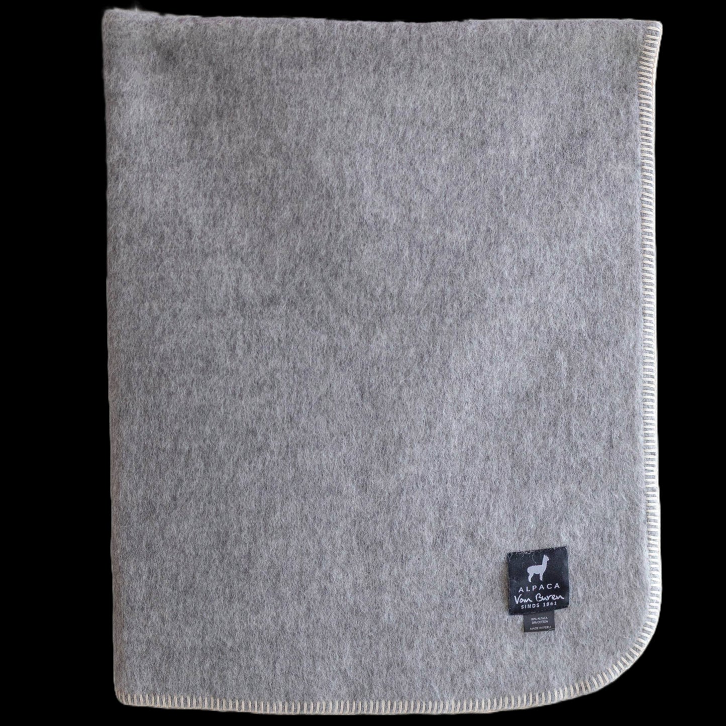 Wiegdeken alpacawol - Lichtgrijs - 100x75cm