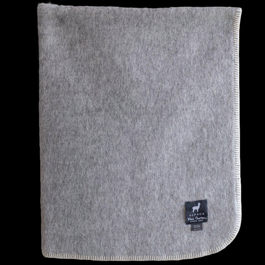 Wiegdeken alpacawol - Lichtgrijs - 100x75cm
