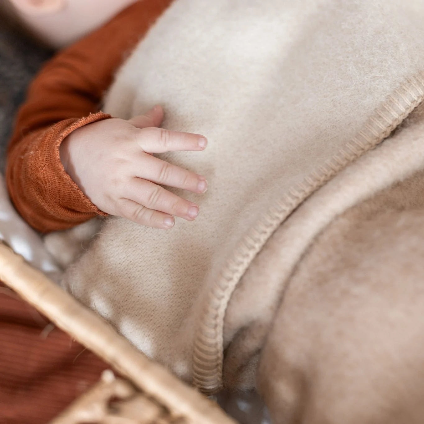 Wiegdeken alpacawol - Lichtgrijs - 100x75cm