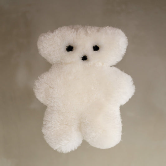 Groot Buurtje Beer - Merino Schapenvacht Knuffel Off White
