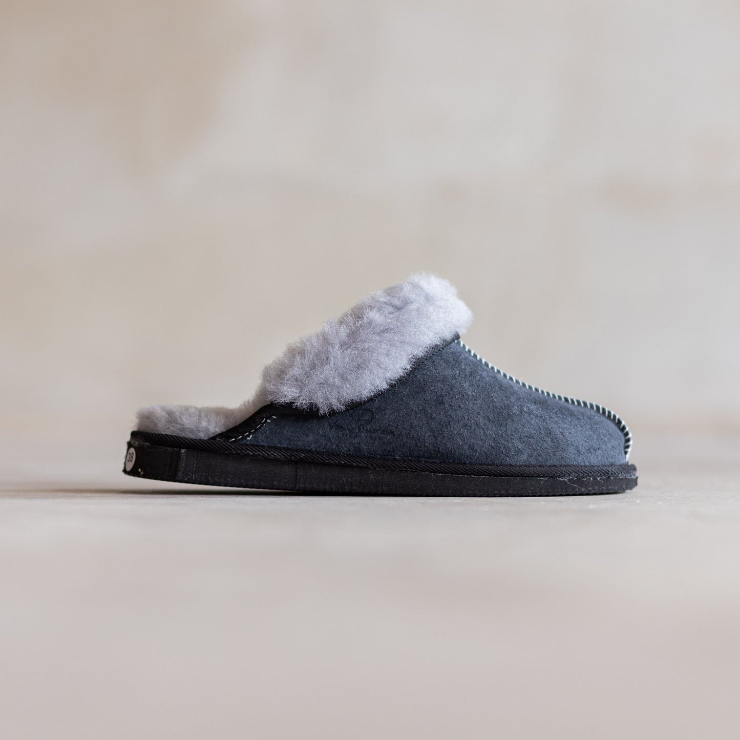 Lamsvel Dames Slippers - Grijs - Maat 39