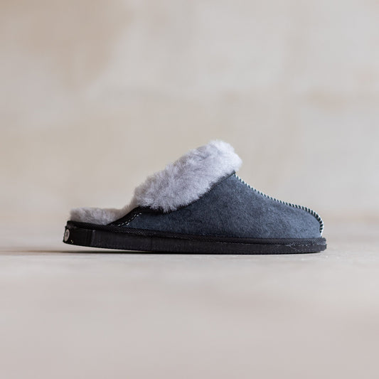 Lamsvel Dames Slippers - Grijs - Maat 41