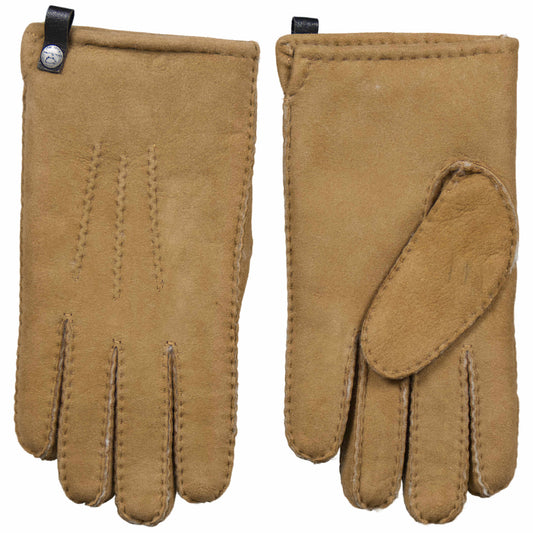 Lamsleren herenhandschoen - Camel- Maat XL