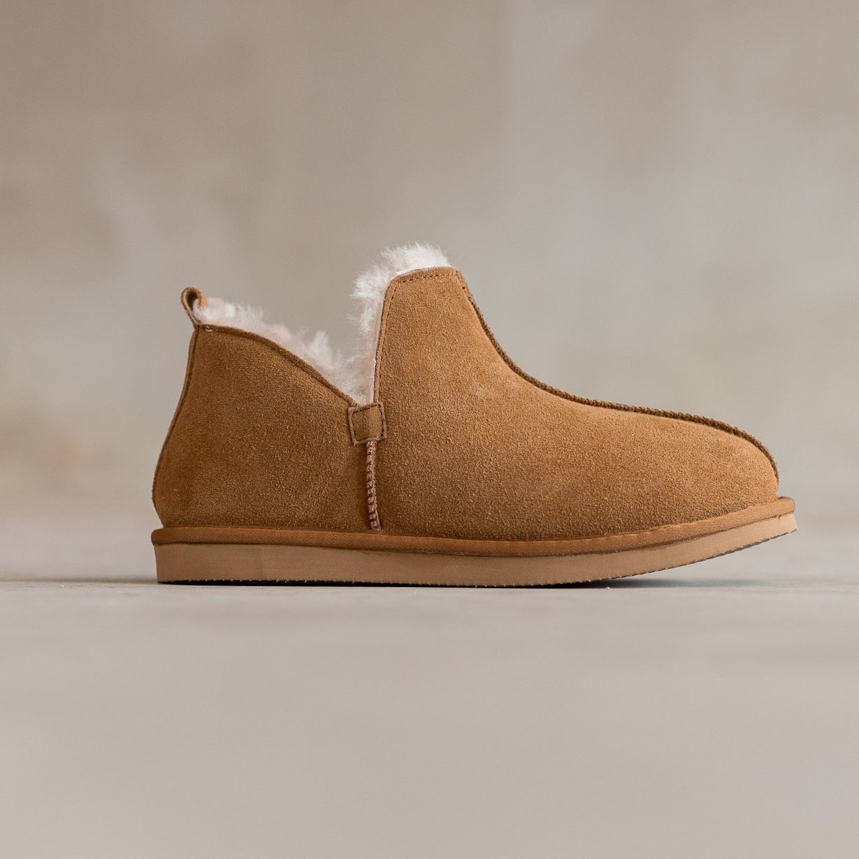 Lamsvacht Nooa Pantoffels - Camel- Maat 46
