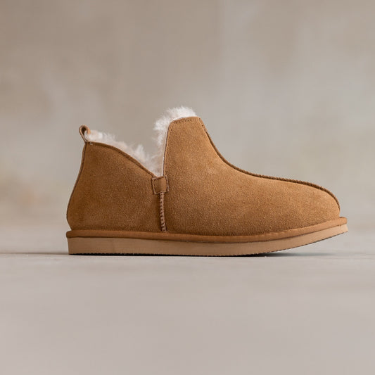Lamsvacht Nooa Pantoffels - Camel- Maat 47