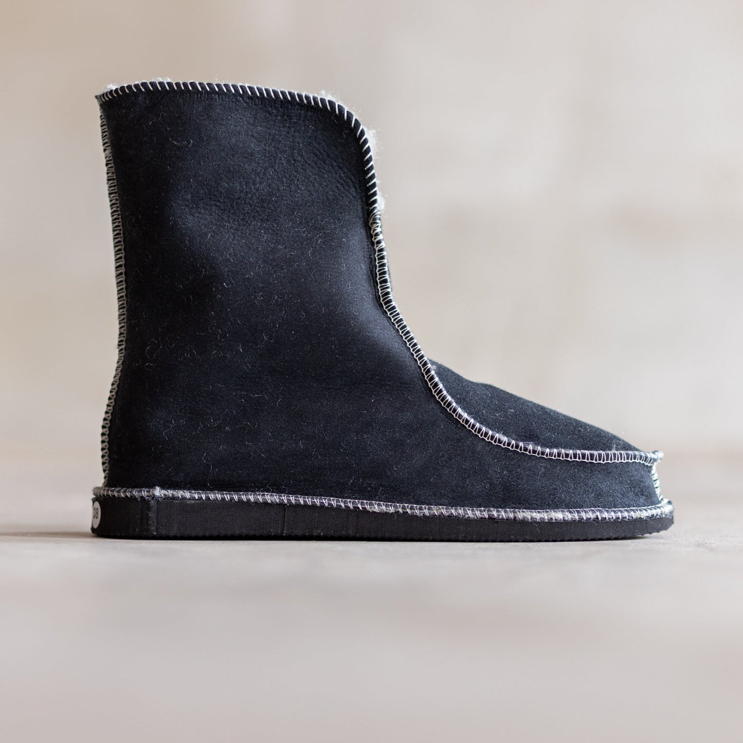 Lamsvel Hoge Pantoffels - Grijs - Maat 49