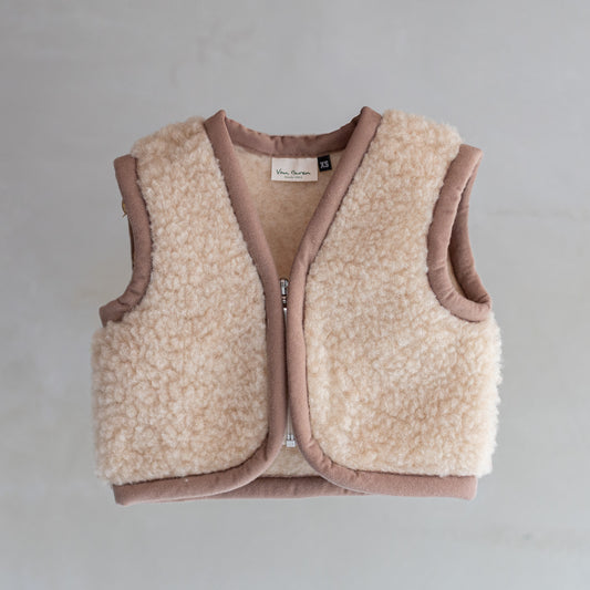 Wollen babybodywarmer Nilo Camel - XS / 74-92