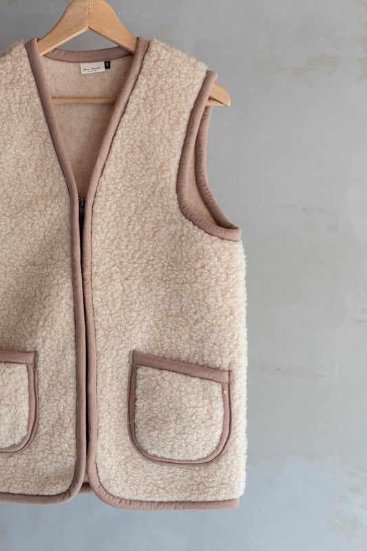 Wollen bodywarmer Taru - Camel - Maat S