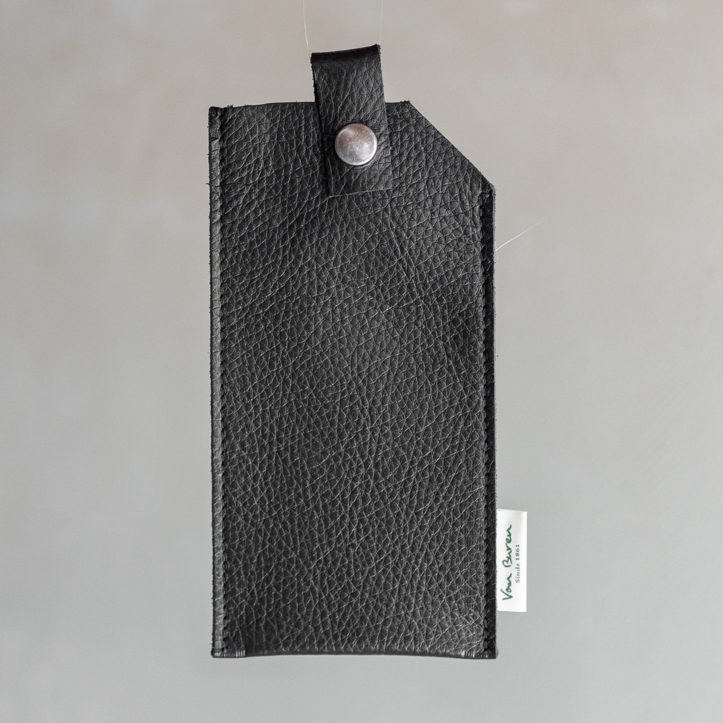 Brillenhoes - Zwart leer