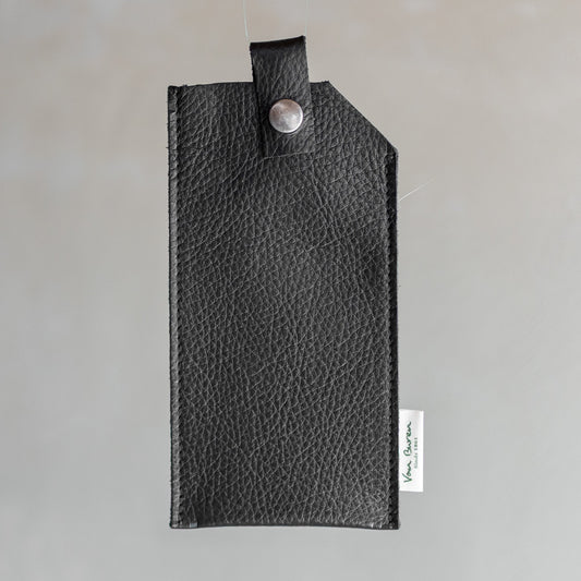 Brillenhoes - Zwart leer