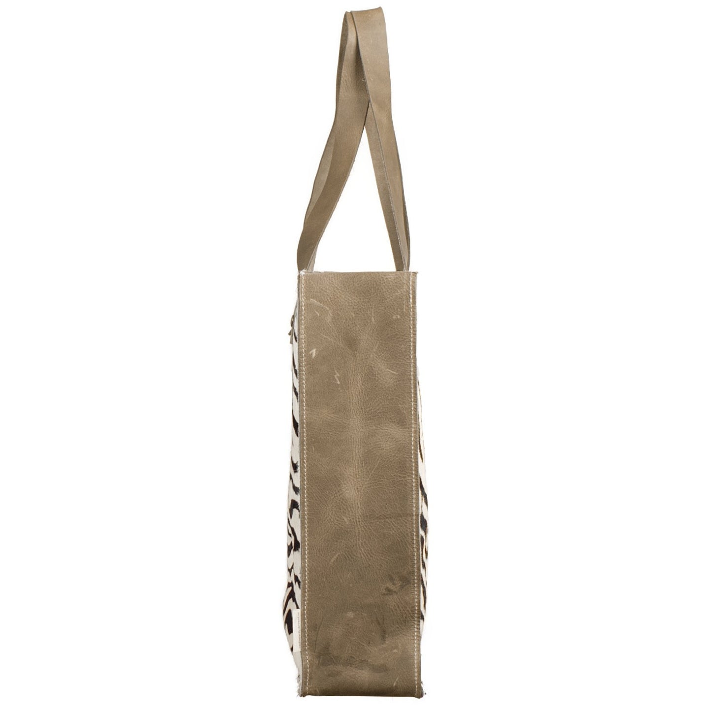 Shopper van koeienhuid met zebraprint