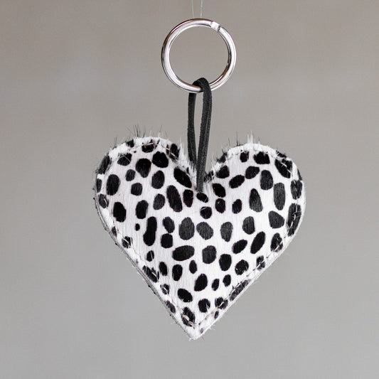 Sleutelhanger hart gevuld - mini-Dalmatiër