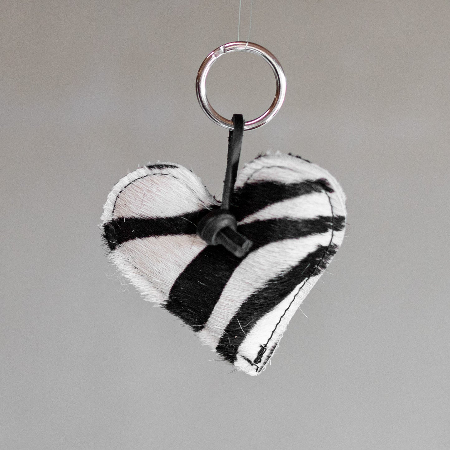 Sleutelhanger hart gevuld - Zebra