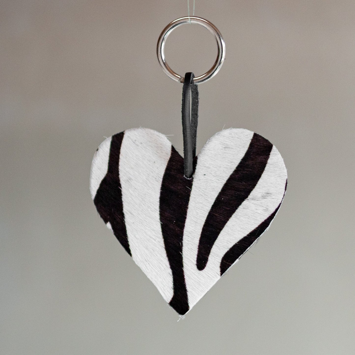 Hartvormige sleutelhanger - Zebra
