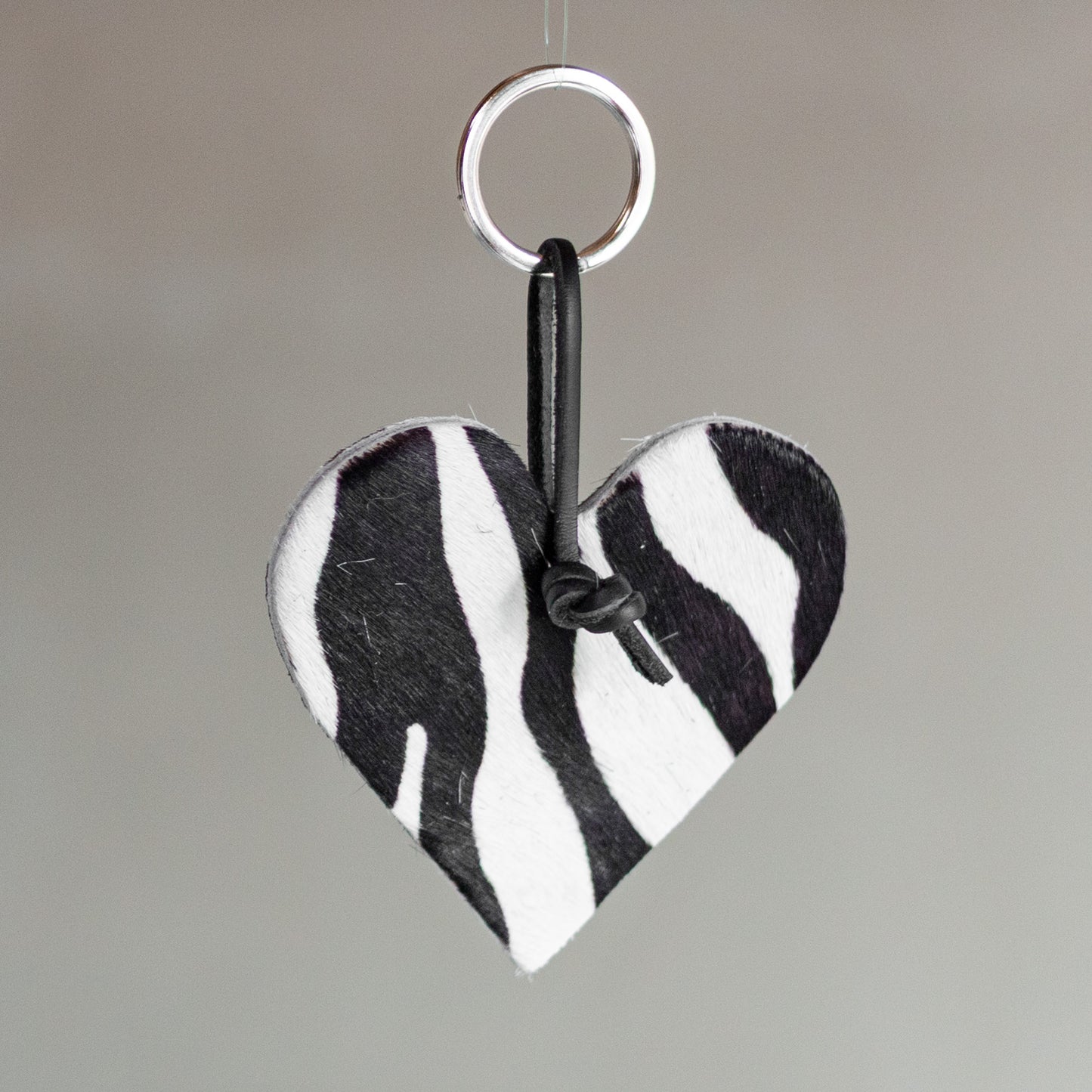 Hartvormige sleutelhanger - Zebra