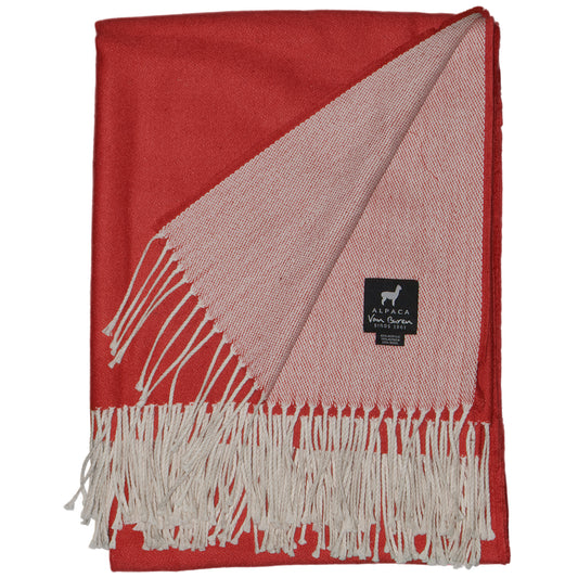 Alpaca Plaid - Rood - 175x135cm Light