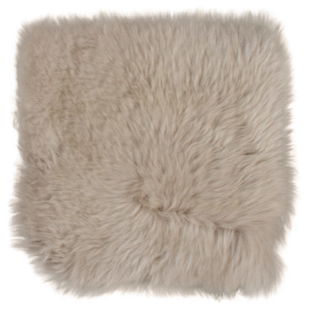 Stoelkussen van Nieuw-Zeelandse schapenvacht - Taupe