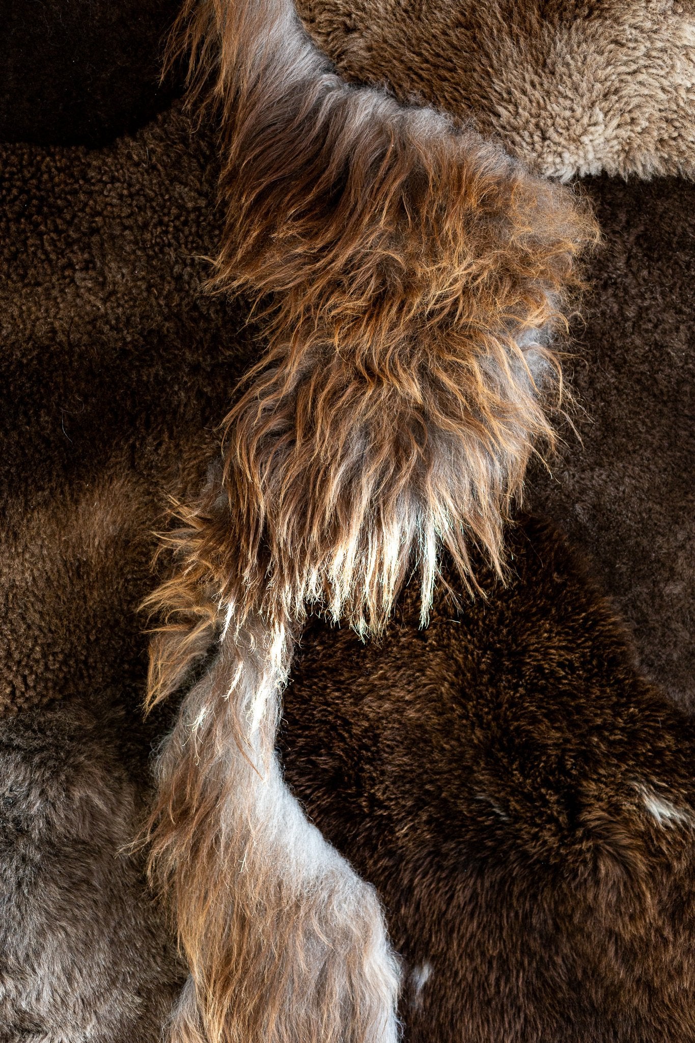 Melange Schapenvacht kussen - 50x50cm