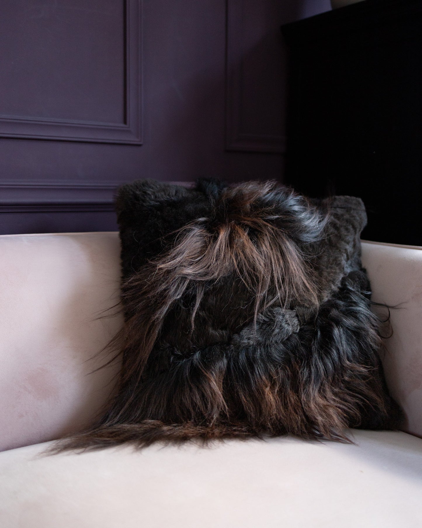 Melange Schapenvacht kussen - 50x50cm