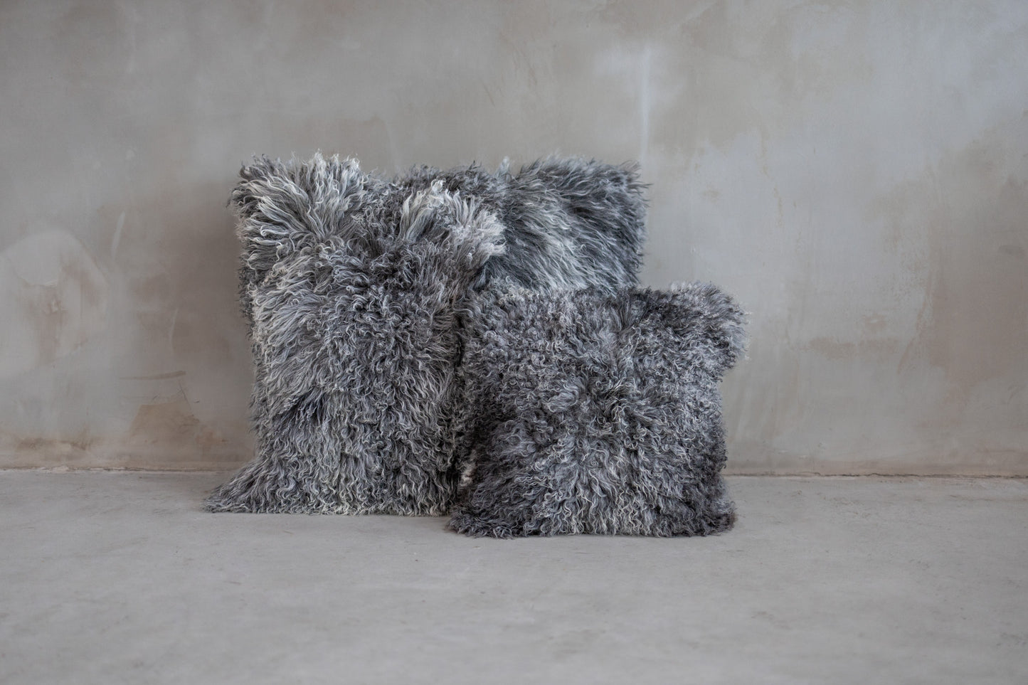 Tibetaans Kussen Natuurlijk Grijs - 45x45cm