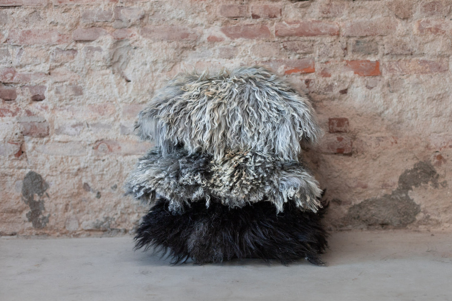 Tibetaans Kussen Natuurlijk Grijs - 45x45cm