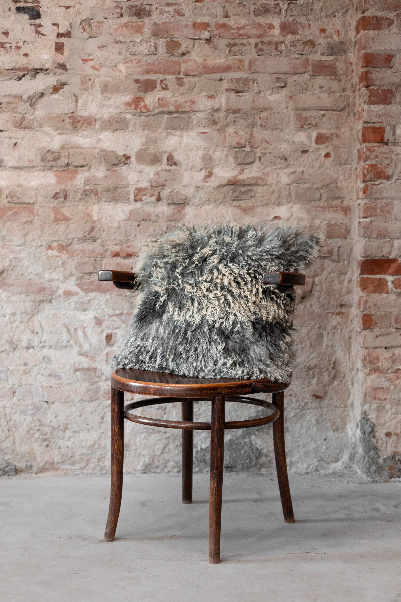 Tibetaans Kussen Natuurlijk Grijs - 45x45cm