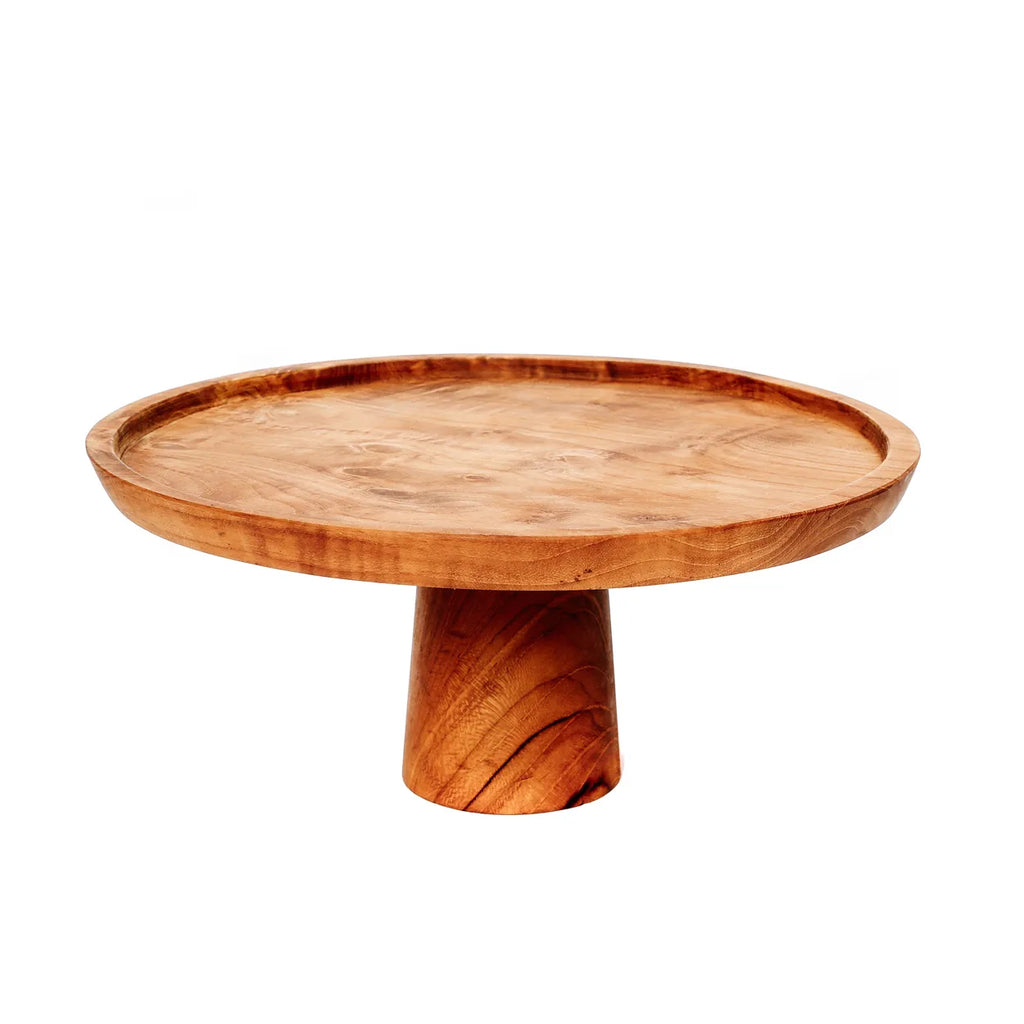Le plat à gâteau en racine de teck - L