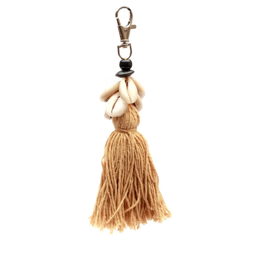 The Cowrie Brush Keychain - Mocha 3 pieces