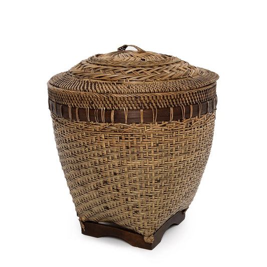 The colonial storage basket - natural brown - M