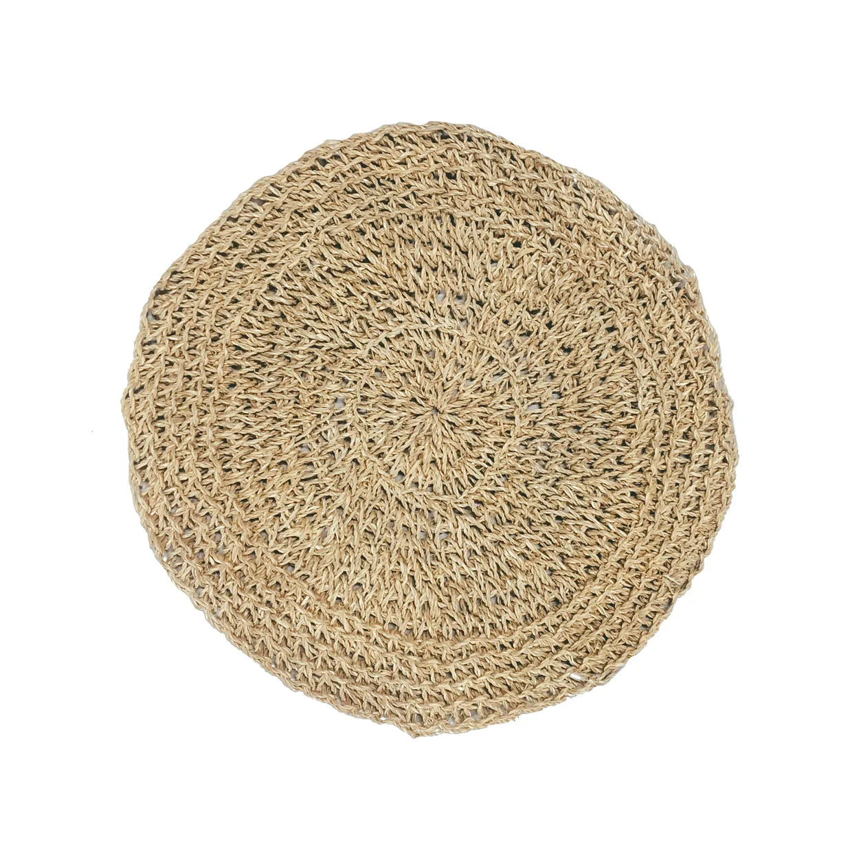 Le set de table rond en jonc de mer - naturel_40