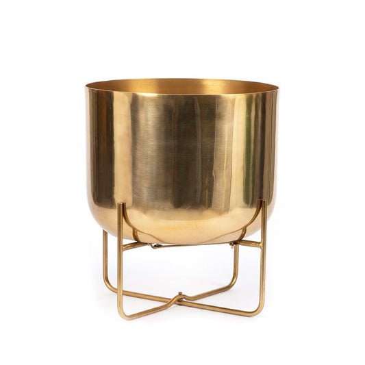 De messing plantenbak op standaard - Messing - XL
