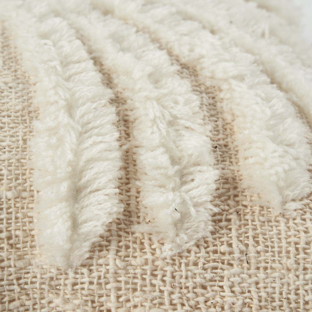 The Isla Palm Cushion Cover - Natural White