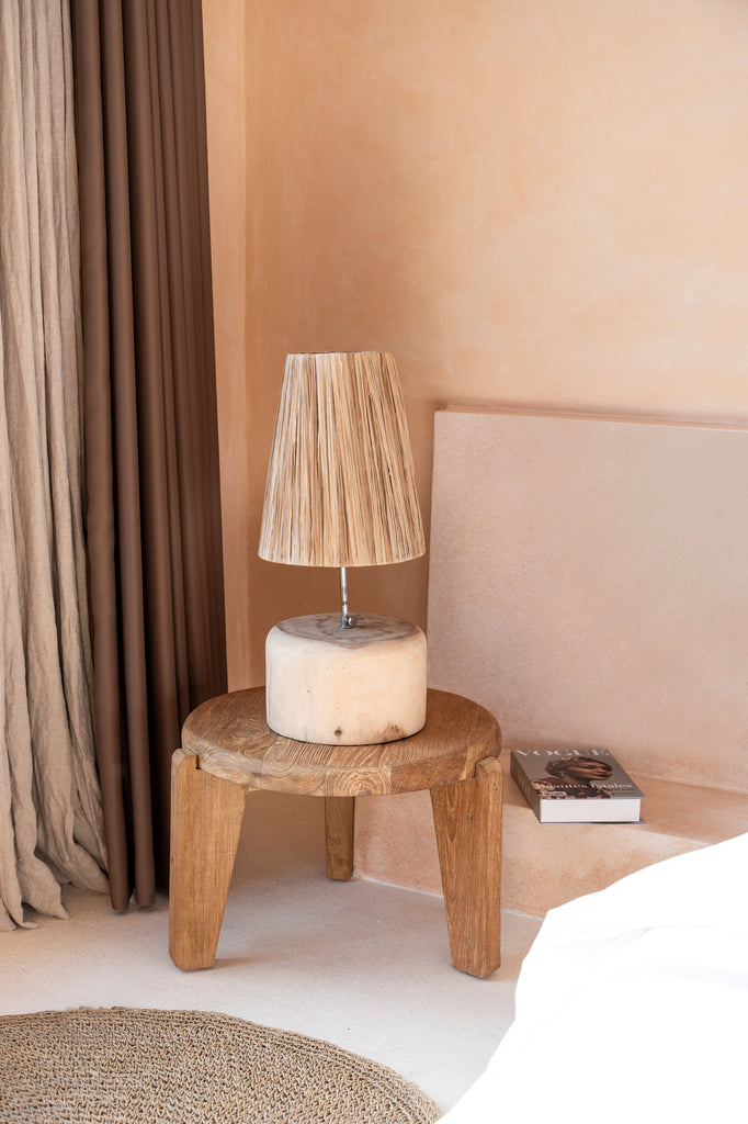 The Gras Teak Table Lamp - Natural
