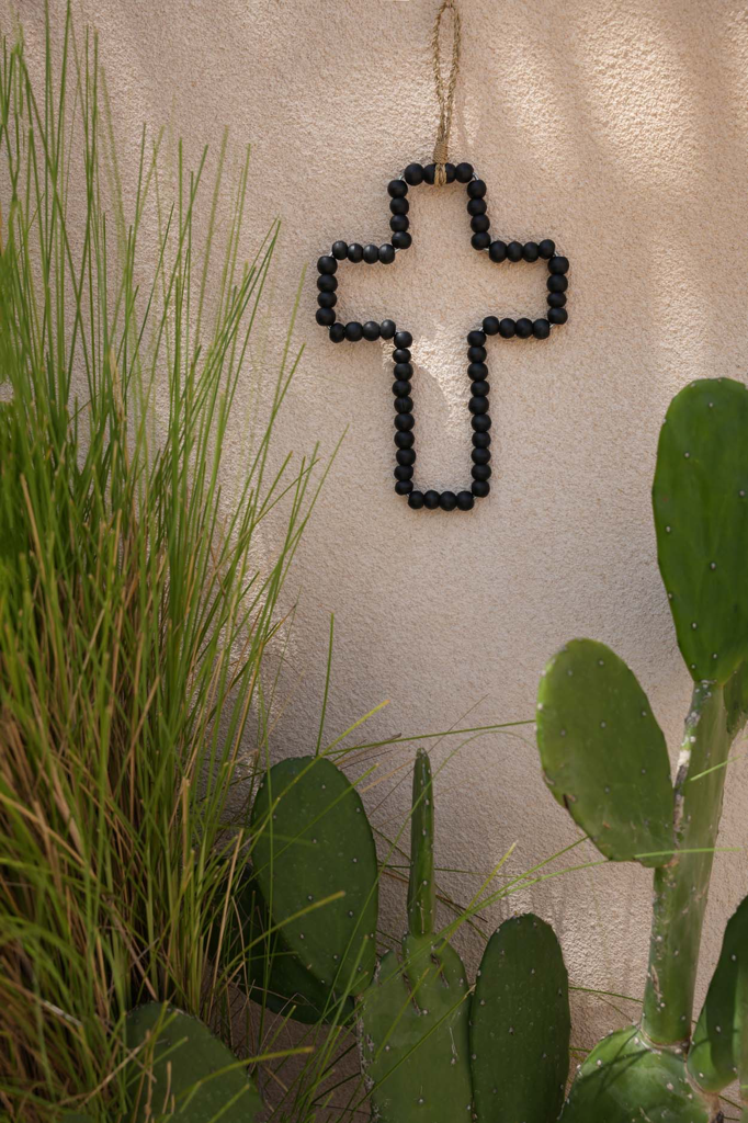 Wooden Cross - Black