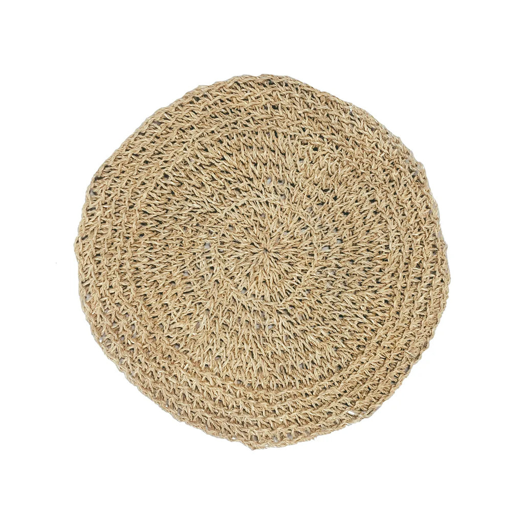 Le set de table rond en jonc de mer - naturel_40