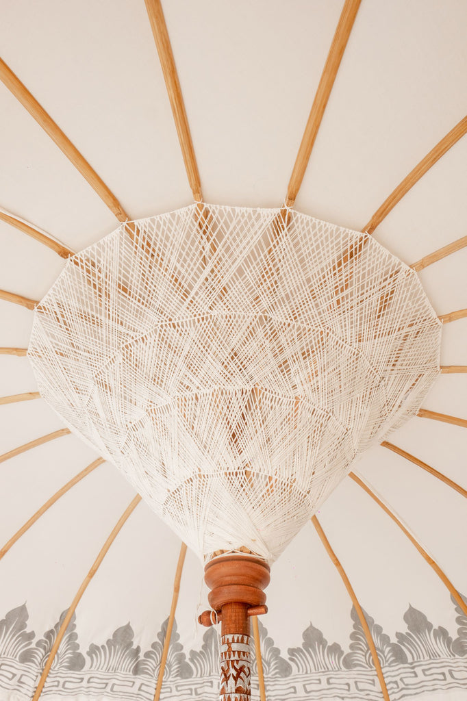 Bali Parasol zilver-crème 250 cm
