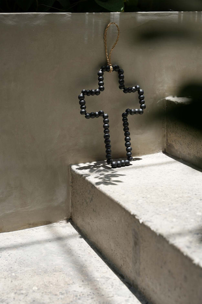Wooden Cross - Black