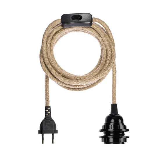 Lamp socket plug - Natural Black