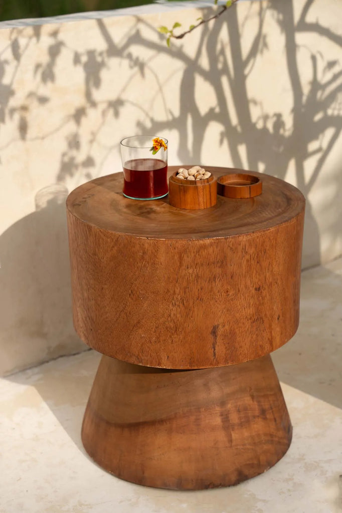 Le pot en racine de teck - S