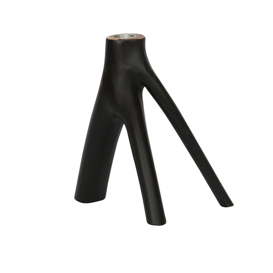 The Triple Branch Candle Holder - Black