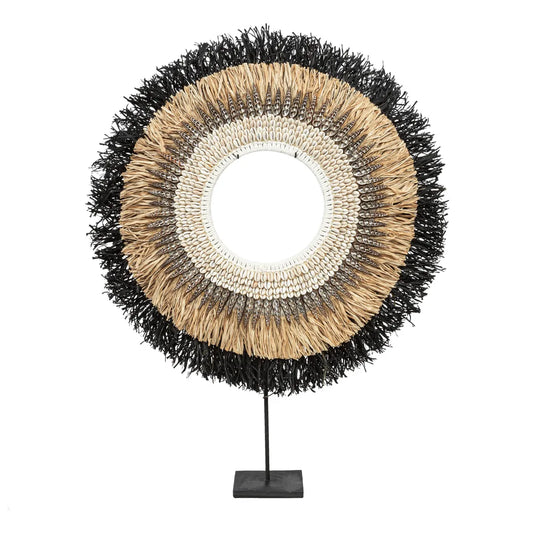 De Mojo Raffia Op Stand - Naturel Zwart L