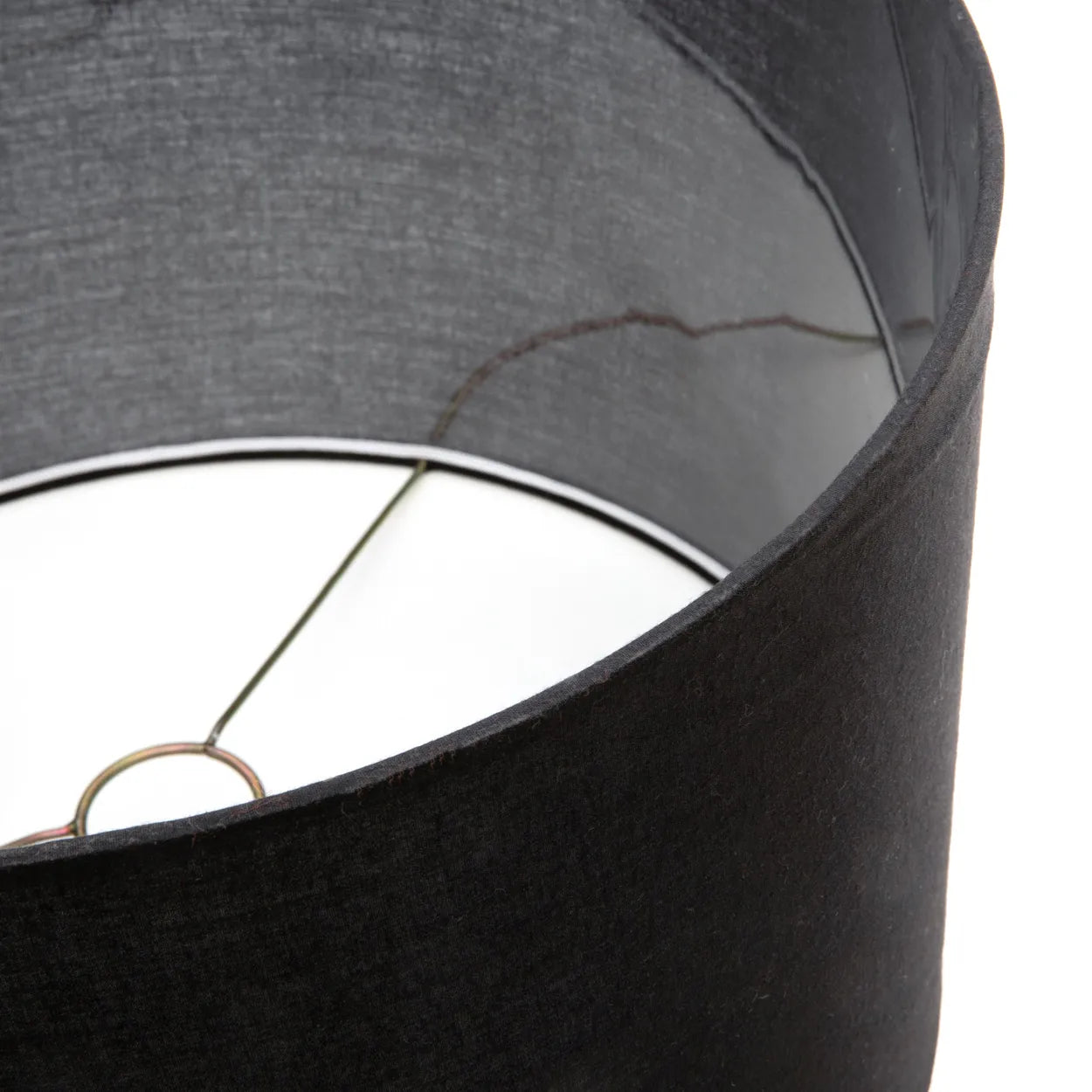 The teak table lamp - Natural Black