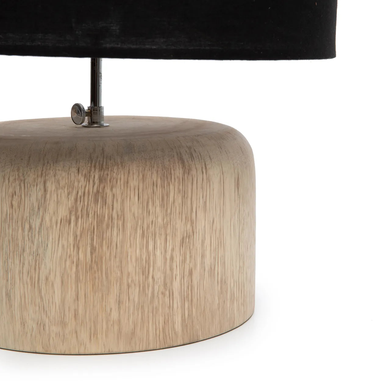 The teak table lamp - Natural Black