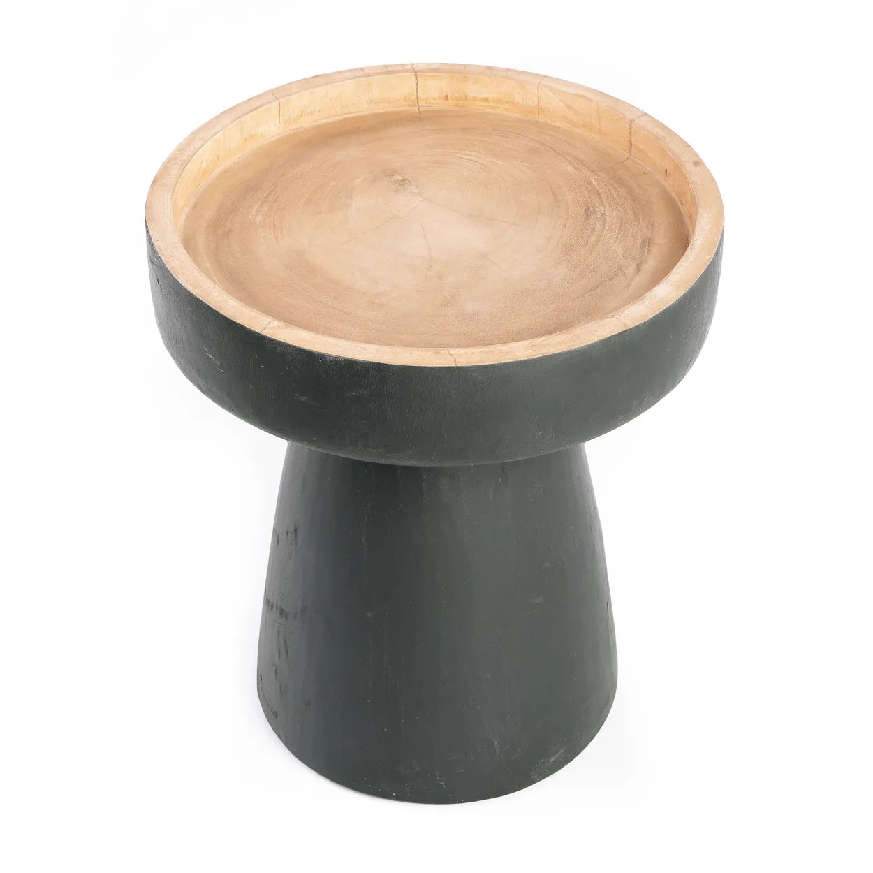 The Rayu Side Table - Black Natural