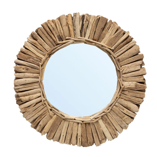 The Driftwood Crown Mirror Natural M