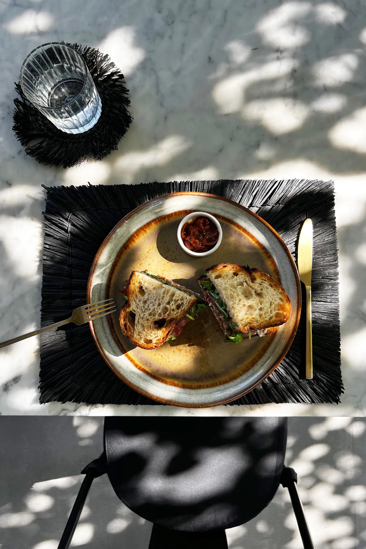 De Alang Alang Placemat - Rechthoekig - Zwart_40