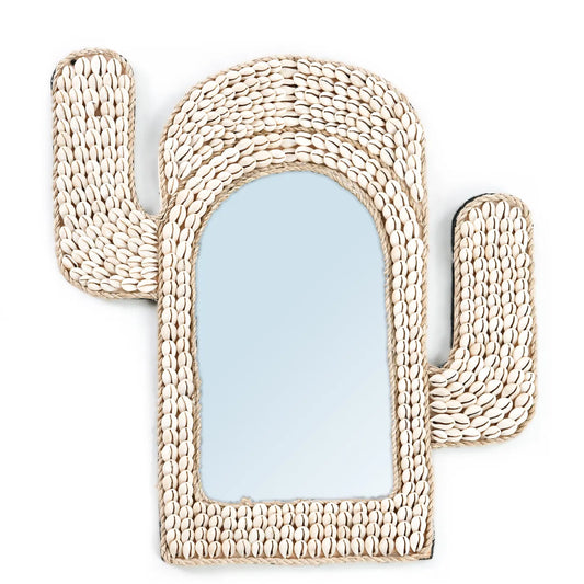 De Cactus Schelp Spiegel - Wit