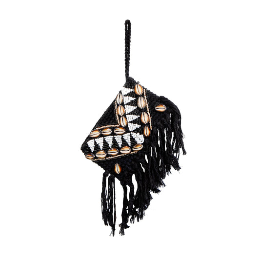 De Macramé Clutch - Zwart