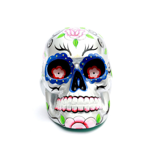 De Mexicaanse Zilveren Suikerschedel - S