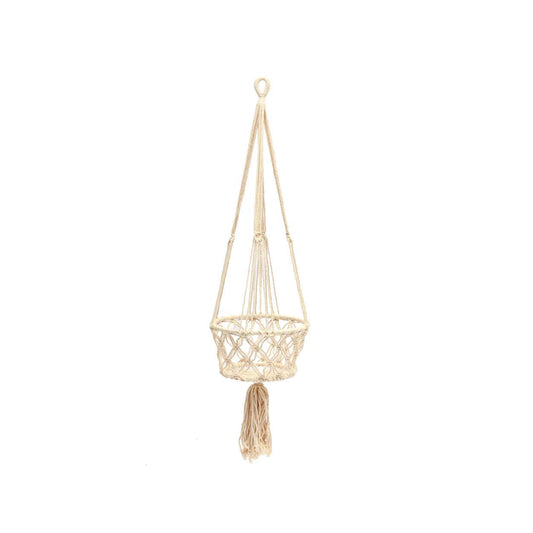 The Macramé Plant Hanger - White - M_40
